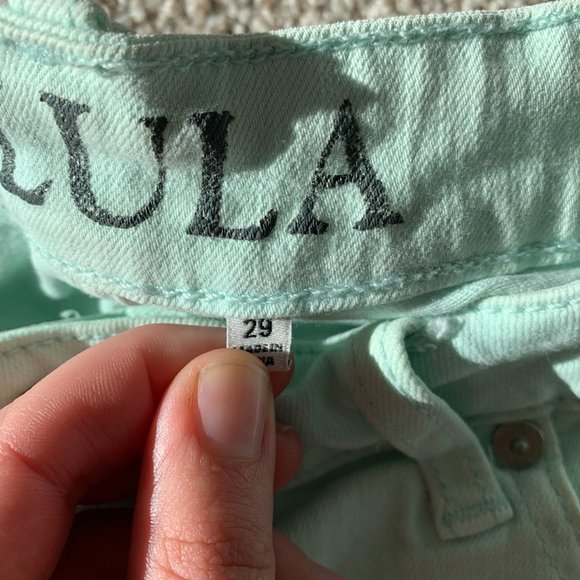 TALULA Denim Shorts - Teal Mint - Picture 2 of 7